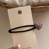 Pinza de Pelo Retro de Tela con Forma de Corazón Color Sólido Cuadros Estilo Coreano para Niñas Pinza Lateral Mechones Rebeldes Pin BB Accesorios para el Cabello