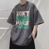 Camiseta Masculina de Manga Curta, Novo Estilo de Verão Masculino, Camiseta Básica Solta da Moda, Top de Manga Três Quartos, Absorvente de Umidade e Suor