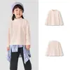 Balabala Balaone Roupas Infantis Meninas Camiseta de Manga Longa Crianças 2025 Inverno Nova Camiseta Térmica Aquecimento Antibacteriana