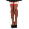 Calcetines navideños de rayas diagonales transfronterizos de color sólido por encima de la rodilla calcetines COS calcetines de anime medias calcetines navideños europeos y americanos