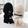 Gorro de Lana para Cachorro de Otoño e Invierno Gorro Navideño para Niños Bufanda Cubierta Cálida Resistente al Viento Protección para Orejas contra el Viento Gorro de Punto Gorro Deslizante