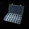 Caja de Plástico de una Pieza con 28 Compartimentos Inserto Transparente Removible para Joyería Caja Fija para Exhibición de Muestras Caja de Almacenamiento y Organización de Escritorio
