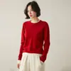 ¡Lleno de encanto! Suéter casual de lana de punto grueso para mujer, estilo dos piezas falso, cuello redondo, bloques de color, corte holgado, cachemira sintética