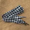 Cordones a cuadros de 2.5 cm estilo británico cordones de tela escocesa zapatos de lona zapatos de cuero cordones para mujer