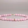 Pulsera Cadena de Cuello con Cierre Colgante Cruz de Ópalo Rosa Europeo y Americano Cadena de Cuello Colgante con Cuentas Transfronteriza Más Vendido Apilado Joyería de Alta Gama para Mujeres