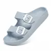 Pantuflas Transfronterizas Nuevas de Suela Gruesa para Hombre, Calzado de Verano para Exteriores, Pantuflas Slip-On para Pareja, Zapatos de Playa de Color Sólido para Exteriores de Talla Grande para Hombre