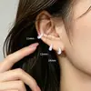 Brincos Argola Círculo Liso de Prata 925 para Cuidado de Piercing na Orelha Clipe de Orelha Tarraxas para Cartilagem da Orelha Tarraxas para Orelha Argolas Pequenas Versáteis de Nicho