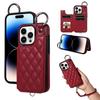 Adequado para Capa de Celular iPhone15 13Pro Diamante Estilo Pequeno Fragrante Anel de Dedo Capa de Proteção para Cartão 14plus Corda Portátil