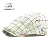 Boina Cuadros Fresca y Sencilla para Mujer, Gorra Retro Británica de Visera Adelantada, Gorro Casual de Artista, Gorra de Pico Moderna para Hombre