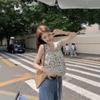 [Floral Bordado] Chaleco Dulce Francés de Cuello Cuadrado Corto sin Mangas para Mujer Verano Cubre Carne Delgado Top Japonés