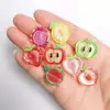 Pegatinas de Frutas Transparentes Tridimensionales Fresa Sandía Manzana Accesorios DIY Pasador Imán para Refrigerador Accesorios de Material