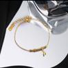 2023 Nuevo Secciones de Bambú de Altura Pulsera de Secciones de Bambú Simple Coreana Acero de Titanio Celebridad de Internet Transmisiones en Vivo Explosiones Nicho