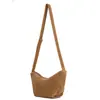 Nova Coleção Outono/Inverno 2026, Bolsa Feminina de Camurça de Alta Qualidade, Bolsa de Ombro Feminina em Couro Bovino de Primeira Camada Genuíno, Bolsa Transversal, Luxo Discreto