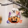 Novos Produtos Transfronteiriços Criativos Decorações Penduradas de Cachorro Abóbora para Carro Decorações Penduradas para Árvore de Natal de Halloween Decorações para Casa