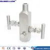 Válvula manômetro de pressão com rosca interna e externa 1/2NPT Aço Inoxidável SS316