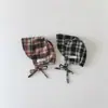Gorro coreano para bebé Yipan Otoño e Invierno Estilo Nuevo Estilo Coreano Cuadros Lolita Infantil Pequeño Gorro de Palacio Gorro con Protección para Orejas de Bebé