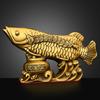 Enfeites de Peixe de Cobre, Peixe Bacia do Tesouro de Cobre, Peixe Dragão Dourado, Peixe da Riqueza, Sala de Estar, Bar, Mesa, Decoração de Escritório, Presentes