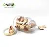 Frasco de plástico transparente de PET grueso de grado alimenticio, de gran diámetro, con tapa dorada, 1.4L, para almacenar cáscara de mandarina seca, té de rosa y angélica, hermético