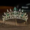 Tiara de noiva estilo europeu com strass, acessório para vestido de noiva, coroa de cabelo para festa de aniversário e cerimônia de maioridade