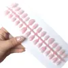 Uñas Pre-hechas para Manicura, Uñas Especiales para Uñas Portátiles, 30 Piezas de Rosa Lila Cortas Ovaladas Venta al por Mayor de Fábrica con Color Base