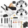 Amazon Transfronteiriço em estoque Conjunto de Ferramentas para Churrasco Churrasco ao Ar Livre Aço Inoxidável Ferramentas Espátula Teppanyaki Conjunto para Churrasco