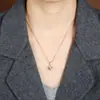 Luo Chen Best-Seller Transfronterizo Estilo Europeo y Americano Estrella de Seis Puntas Tridimensional Colgante de Collar de Circonita con Diseño Único Joyería de Cadena para Clavícula