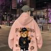 Suéter con capucha de comercio exterior para hombre, otoño e invierno, estilo americano, tendencia de calle, marca Tide, abrigo deportivo holgado de talla grande con forro polar