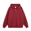 Nueva Colección de Primavera Sudadera con Capucha y Cremallera de Seda de Leche de 300g para Hombre, Chaqueta Cardigan Pesada de Estilo Americano de Color Sólido, Personalizable