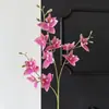 Orquídea Phalaenopsis artificial de 3 hastes com toque realista, adequada para decoração de cena de casamento, arranjos florais, decoração de casa e materiais florais