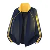 Chaqueta deportiva de dos tonos con cuello alto y cierre de cremallera, chaqueta corta versátil casual nueva de primavera y otoño para hombres y mujeres