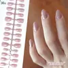 Uñas Postizas Ojo de Gato Pre-hechas Transfronterizas 30 Piezas Uñas Portátiles Uñas Almendra Cortas Color Nude Manicura Hecha a Mano Pegatinas para Uñas