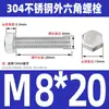 Ventas Directas de Fábrica M3-M12 GB 304 acero inoxidable Tornillo hexagonal exterior cabeza hexagonal tornillo hexagonal