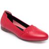 Zapatos de Madre de Mediana Edad, Zapatos de Cuero para Mujer de Suela Blanda, Cómodos Zapatos Planos de Cuero Suave, Zapatos Individuales Versátiles de Suela de Goma, Zapatos Rojos para Otoño para Mediana Edad y Ancianos