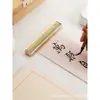 Qianli Jiangshan Latão Sólido Régua de Cidade Pincel Criativo Caligrafia Pequeno Script Regular Fino Dourado Pincel Especial para Escrita Caracteres Pressionar Livro Pressionar Papel