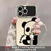 Pulseira Fofa de Panda Adequada para Capa de Celular Apple 16E Iphone14Promax Janela Galvanizada 15 Silicone 13
