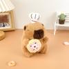Capivara de Pelúcia Pequeno Chef Boneca Fofa Chaveiro Criativo Celebridade da Internet Pingente para Mochila Escolar Presente para Estudante