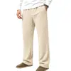 Calça Casual Xadrez Nova Outono Europa Cruzada Masculina Marca Tendência Solta Versátil Caimento Perna Larga Perna Reta Calça Casual