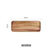 Bandeja rectangular de madera de acacia hecha a medida, bandeja de servicio de madera maciza estilo japonés, plato para postres y pasteles, plato de frutas, bandeja de té, con grabado láser para logo