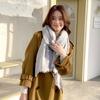 Bufanda de cachemira para mujer primavera y otoño 2022 nueva versión coreana de color liso algodón y lino protector solar chal bufanda fina venta al por mayor de fábrica