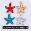 Pulsera de Abalorios Individuales de Estrella de Mar con Goteo de Aceite DIY, Accesorios para Colgantes de Collar, Materiales Mezclables y Vendibles al Por Mayor, Venta Directa de Fabricantes Transfronterizos