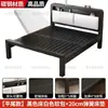 Cama de ferro forjado estilo europeu, cama de casal para uso doméstico, cama de ferro simples moderna e silenciosa, cama de solteiro com estrutura de ferro reforçada e espessada para aluguel