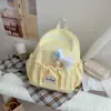 Nova Mochila Escolar para Alunos do Ensino Fundamental e Médio, Mochila Escolar Feminina de Nicho Estilo Ins com Múltiplos Compartimentos, Mochila Leve de Nylon Repelente à Água