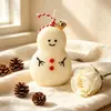 Vela Perfumada Muñeco de Nieve Navideño Regalo de Navidad Vela Perfumada Hecha a Mano Caja de Regalo Souvenir Adorno de Interior Venta al por Mayor