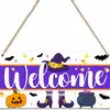 Pingente Decorativo de Madeira para Halloween 30cm para Eventos de Festa, Pingente de Casa Assombrada, Porta de Casa, Jardim e Decoração de Pátio