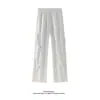Pantalones de Chándal Grises de Peso Pesado Estilo Americano con Pliegues para Hombres y Mujeres, Diseño de Otoño, Pantalones Cargo Rectos Holgados, Pantalones Deportivos Casuales