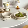 Tigela de Salada de Arroz Matte Mooney Tigela de Frutas Prato de Aperitivo Prato Grande Profundo Tigela de Salada de Arroz Linda Louça de Cerâmica