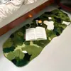 Alfombra verde musgo sala de estar alfombra de mesa de café dormitorio tapete de piso alfombra de felpa junto a la cama baño tapete absorbente de agua verano absorbente de agua