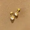 Suministro para puestos callejeros y mercados nocturnos: Pendientes de aguja de plata para mujer, moda coreana, 2026, pendientes de botón de venta caliente, lujo ligero con un toque de alta gama