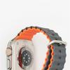 Para Apple Watch Ultra 8ª Geração Pulseira Marinha Bicolor 49mm Relógio de Silicone com Anel Duplo