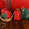 Bolsa de regalo navideña de terciopelo bronceada al por mayor transfronteriza, bolsa de embalaje de manzana de caramelo, bolsa de regalo sorpresa de Papá Noel